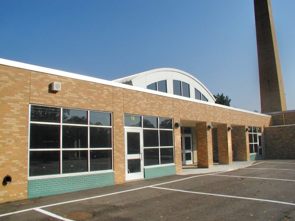Exterior of Edsel Ford High School.