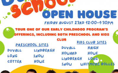 Kids Club childcare and paid preschool holding open houses Friday, Aug. 23