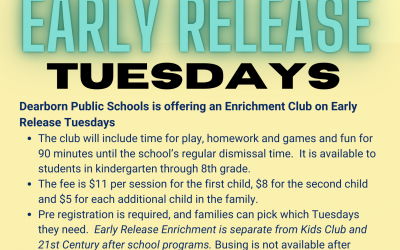 Paid childcare available for Early Release Tuesdays