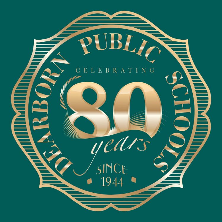 Dearborn Public Schools 80th anniversary logo