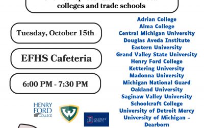 College and career fair for high school students on Oct. 15