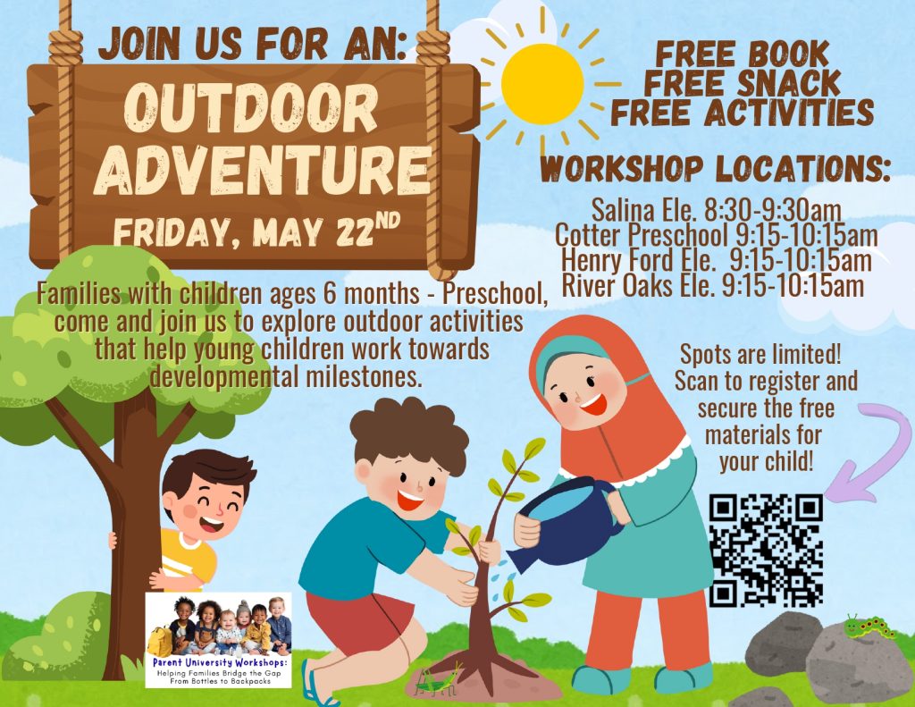 Flyer for May 22 Parent University session