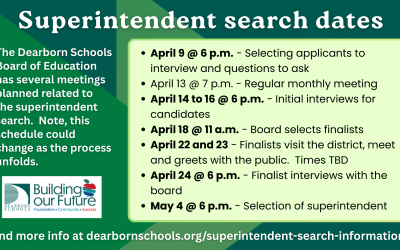 Superintendent search to continue with several meetings in April