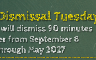 Early Dismissal Tuesdays begin on September 8