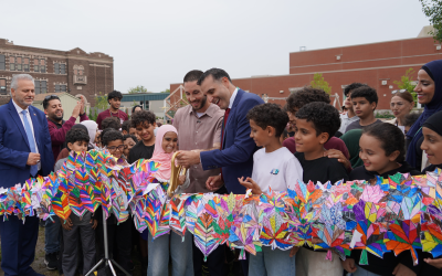 Salina Schools holds ribbon cutting for two new green playscapes